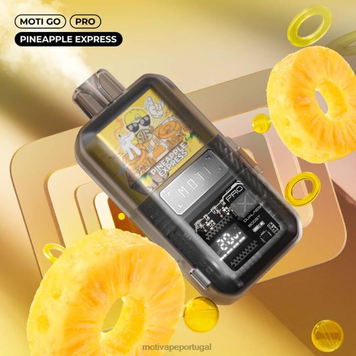 MOTI Go Pro vape descartável (5%, 12.000 baforadas) abacaxi expresso 6JZ6Z17 MOTI vape kit portugal