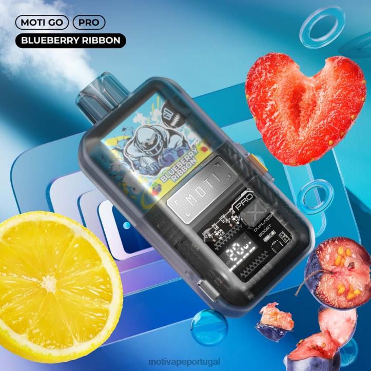MOTI Go Pro vape descartável (5%, 12.000 baforadas) fita de mirtilo 6JZ6Z14 MOTI vape pods portugal