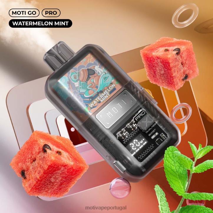 MOTI Go Pro vape descartável (5%, 12.000 baforadas) melancia hortelã 6JZ6Z25 MOTI vape review