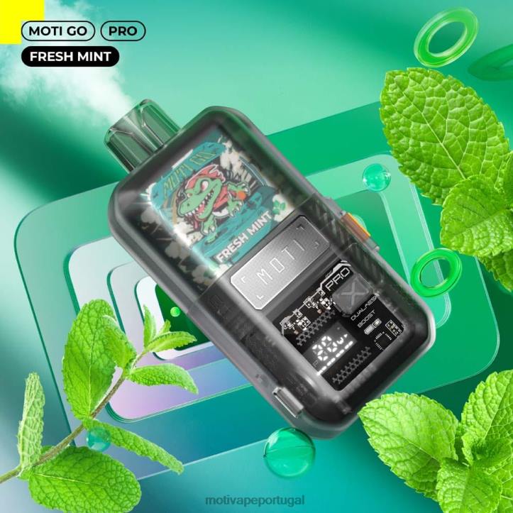 MOTI Go Pro vape descartável (5%, 12.000 baforadas) menta fresca 6JZ6Z16 MOTI vape near me