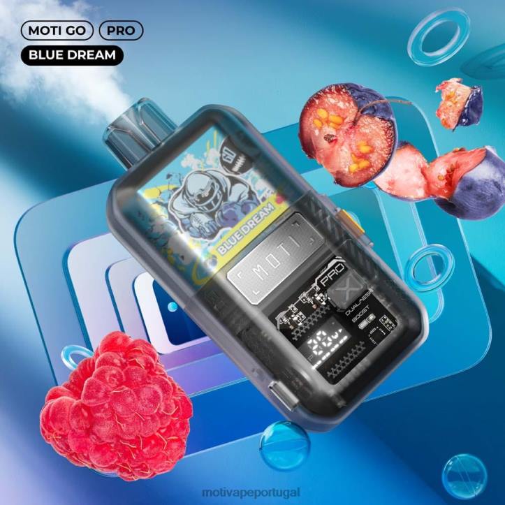 MOTI Go Pro vape descartável (5%, 12.000 baforadas) sonho Azul 6JZ6Z13 MOTI vape price